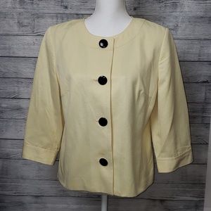 Covington Large Yellow Blazer Jacket With Lining